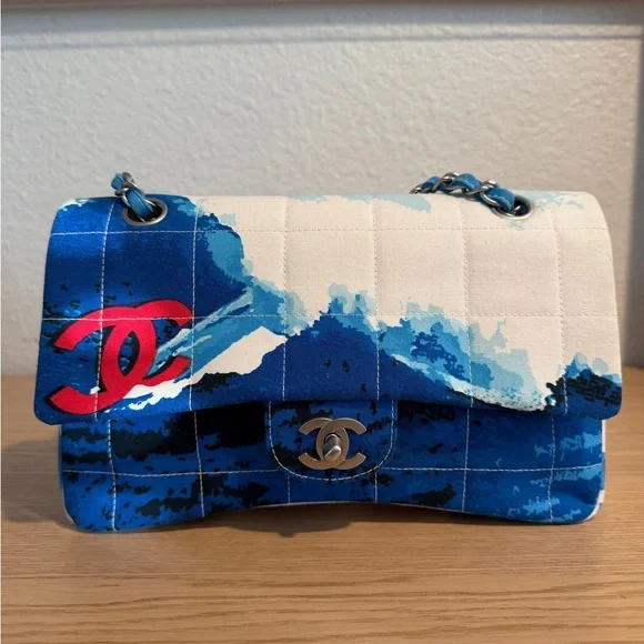 SOLD Chanel Vintage Surfline Flap Bag - Picture 1 of 15